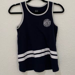 Navy blue justice tank top